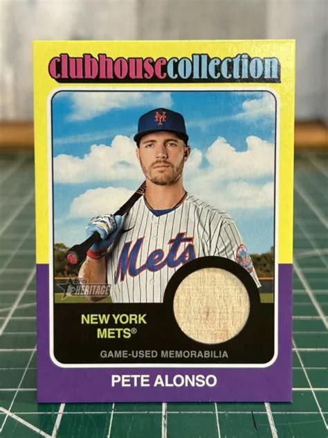 Topps Heritage Ccr Pa Pete Alonso Clubhouse Collection Gioco Bat