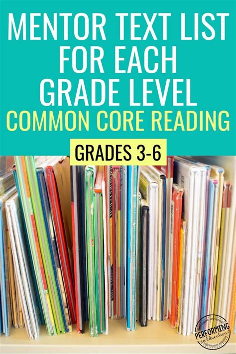 Mentor Text List For Common Core Reading Mentor Texts 6th Grade