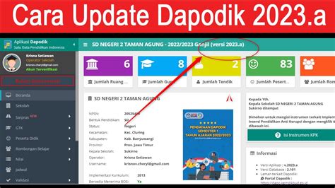 Cara Update Atau Pembaruan Aplikasi Dapodik Versi 2023 A YouTube