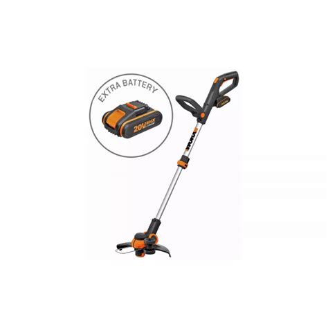 WORX WG163E 20V MAX Cordless Grass Trimmer 2 Batteries Strimmers