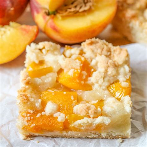 Peach Crumb Bars (With canned OR fresh peaches!) | Lil' Luna