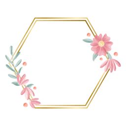 Dise O Png Y Svg De Hex Gono Floral Marco Acuarela Para Camisetas