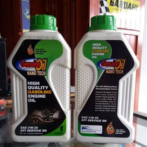 Jual Oli Mesin Daihatsu Genuine Oil Nano Tech 0W20 BTL 1L Oli Mesin