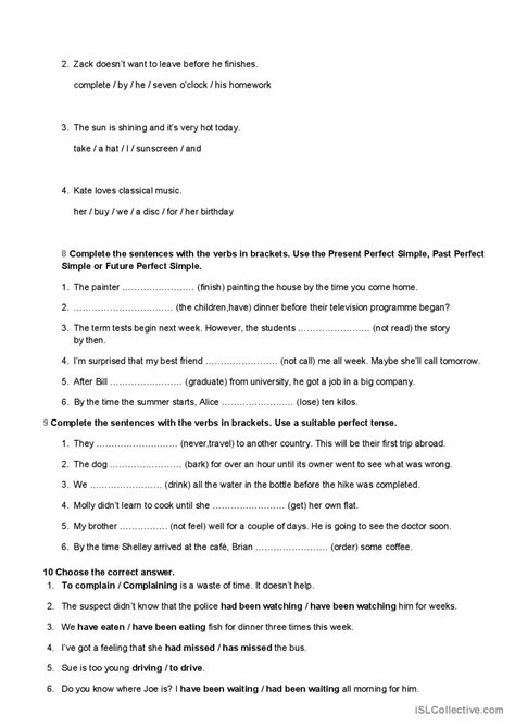 Verb Tenses Review English Esl Worksheets Pdf Doc