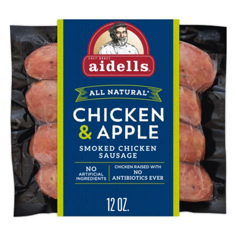 Aidells All Natural Fully Cooked Chicken Apple Smoked Chicken