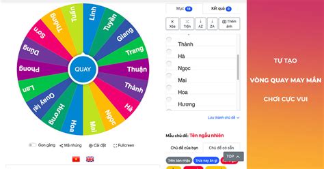 Vòng Quay May Mắn Tạo Bánh Xe May Mắn 🆓 ²⁰²⁴