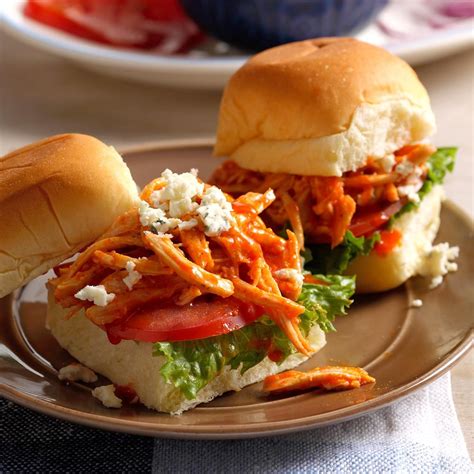 Buffalo Chicken Sliders Recipe Taste Of Home