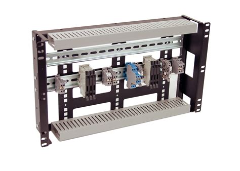 4u Rackmount 378 Low Profile Din Rail Panel