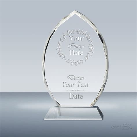 Crystal Oval Plaque 042 Goodcount 3d Crystal Etching T And Award