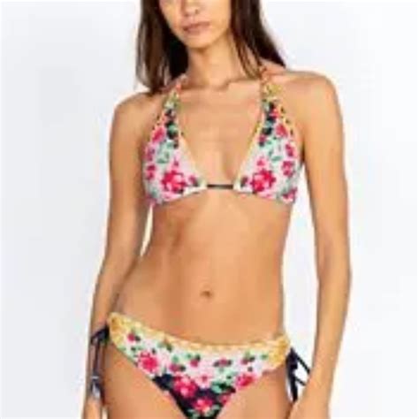 Johnny Was Swim Johnny Was Raina Tassel Bikini Halter Top And Tie