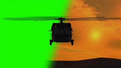 Helicopter Flies Over Green Screen Effect Youtube