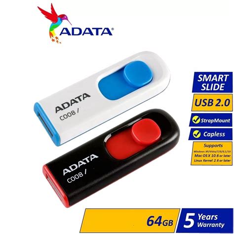 ADATA USB 2 0 Flash Drive 64GB C008 Classic ของแท 100 รบประกน 5 ป