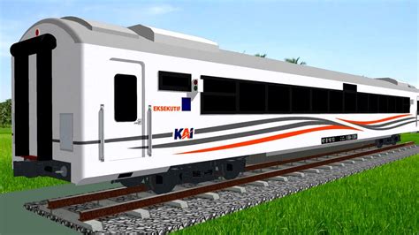 Kereta Gerbong Eksekutif 2016 New Livery 3d Model