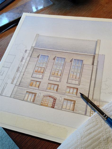 Architectural Rendering Techniques: Painting an Architectural Elevation in Watercolor — AKERS ...