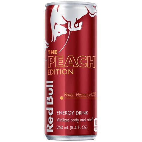 Red Bull Peach Edition Energy Drink Lightly Carbonated 8 4 Fl Oz Can