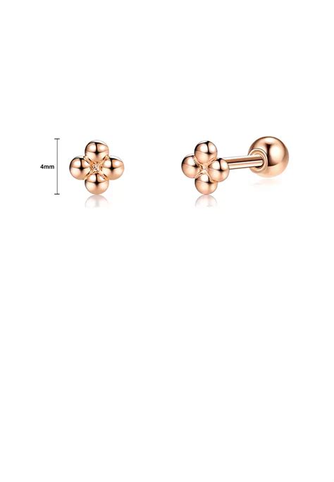 Zafiti Sterling Silver Plated Rose Gold Simple Fashion Geometric