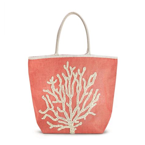 Coral Reef Beaded Tote Bag Asst Designs