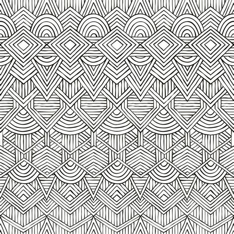 Vector Tribal Background Abstract Pattern With Primitive Shapes Hand