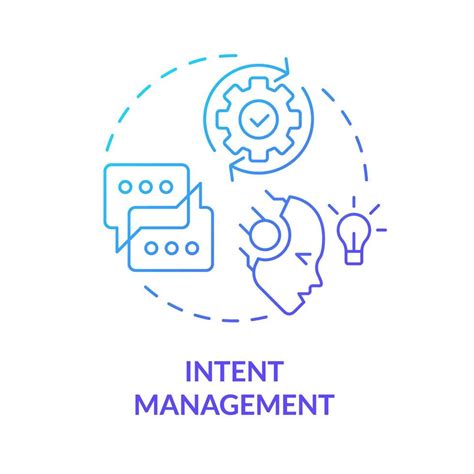 intención administración azul degradado concepto icono natural idioma