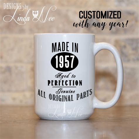 Personalized Th Birthday Mug Aged To Perfection Th Etsy