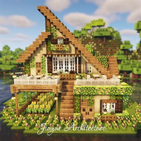 Minecraft Aesthetic Wooden Cottage Tutorial Mizuno S 16 Craft