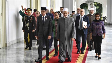 Presiden Jokowi Sambut Kunjungan Grand Syekh Al Azhar Vlix Id