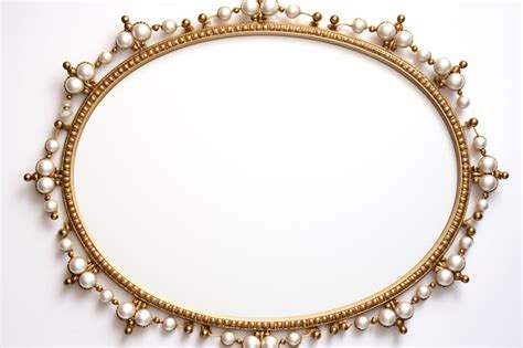 Premium AI Image | a gold mirror with a gold frame and a gold frame