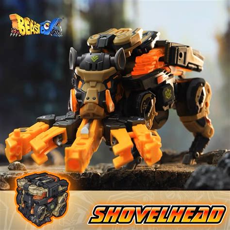 ThreeCat【 BEASTBOX 】52Toys Transformers BB-57 ShovelHead Action Figure Toys Transformation Box ...