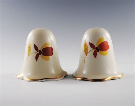 Hall China Jewel Tea Autumn Leaf Salt And Pepper Shakers Etsy