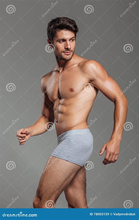 Handsome Attractive Man In Underwear Posing Stock Image Image Of Male