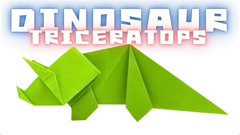 How To Make An Easy Origami Dinosaur Triceratops Paper Folding