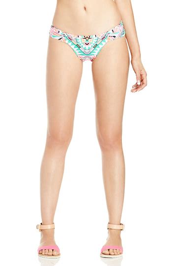 Mara Hoffman Ruched Side Bikini Bottom In Floral Multi Dailylook