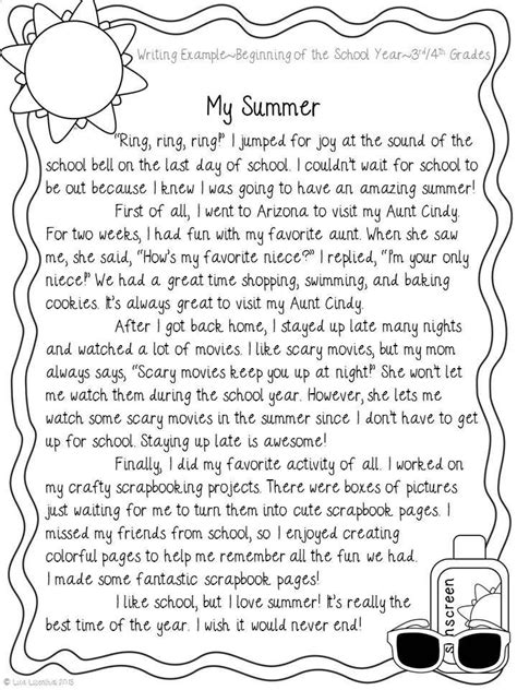 Narrative Writing Samples Nd Grade