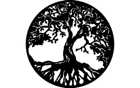 Beautiful Tree Of Life Free Dxf File For Free Download Vectors Art