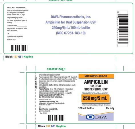 Ampicillin Capsules - FDA prescribing information, side effects and uses