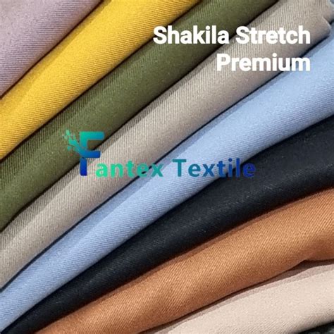 Jual Bahan Kain Shakila Premium Sakila Samira Twill Stretch Lebar