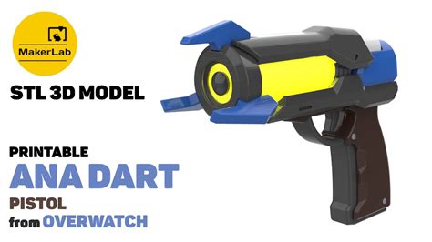 Ana Dart Gun Overwatch Printable 3d Model STL Files YouTube