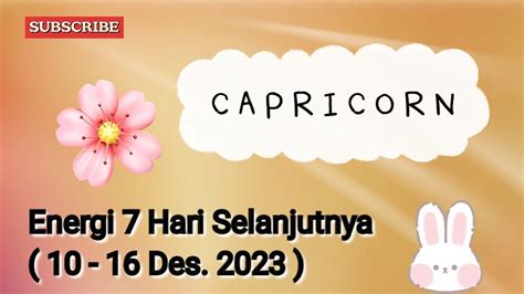 CAPRICORNFokus Pada Perbaikan Perubahan Diri YouTube