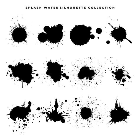 water splash vector silhouette - vector set 3485646 Vector Art at Vecteezy