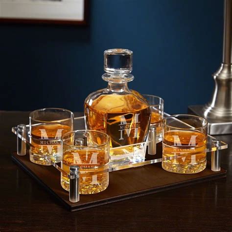 Oakmont Custom Whiskey Decanter Presentation Set Engraved Etsy