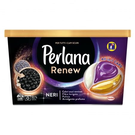 Detersivo In Capsule ALL IN 1 Neri 18 Caps Perlana Renew