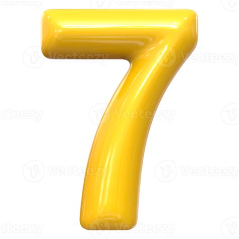 number  yellow color  png