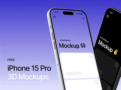 Free IPhone 15 Pro 3D Mockups For Figma Free UI Resources