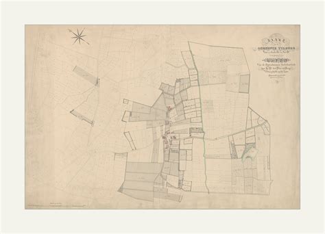 Historische Kaart Omgeving Tilburg Frisius