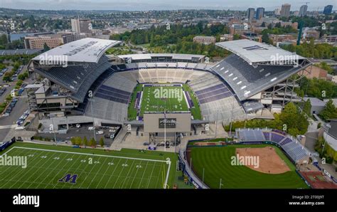 Aerial View Of Husky Stadium Officially Alaska Airlines Field At Husky