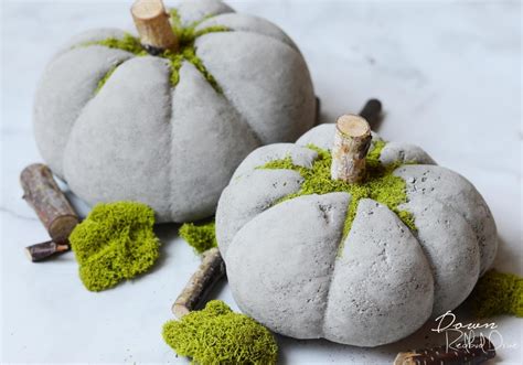 DIY Concrete Pumpkins Quick DIY Fall Home Decor