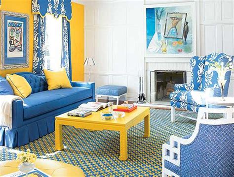 Trendy Color Combinations for Modern Interior Design in Blue and Yellow