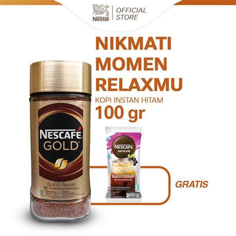 Jual NESCAFE GOLD Kopi Instan Kopi Hitam Jar 100gr FREE NESCAFE