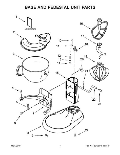 Kitchenaid 6 Quart Mixer Parts And Diagram