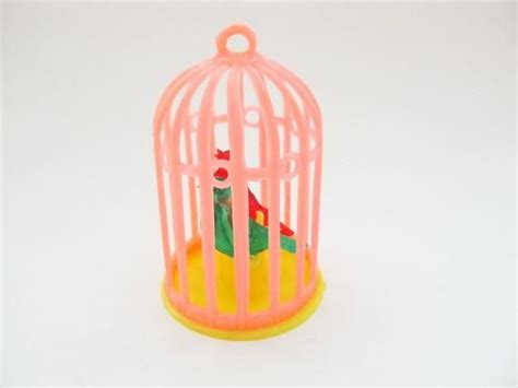 Vintage Pink Bird Cage Christmas Ornament